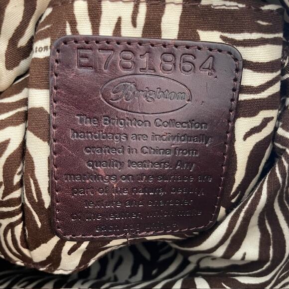 Brighton women's koda black & brown soft leather crossbody. - Picture 14 of 16